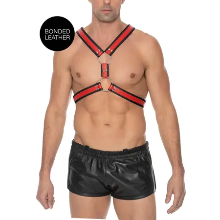 Scottish Bonded Leather Harness S/M - Adjustable Fashion & Restraint Gear
