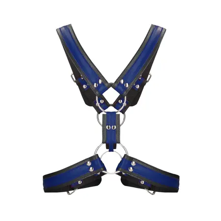 Scottish Bonded Leather Chest Harness L/XL with Stainless Steel O-Rings