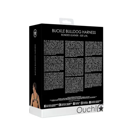 Ouch! Kožni Bulldog pojas L/XL - Podesive trake i kopče