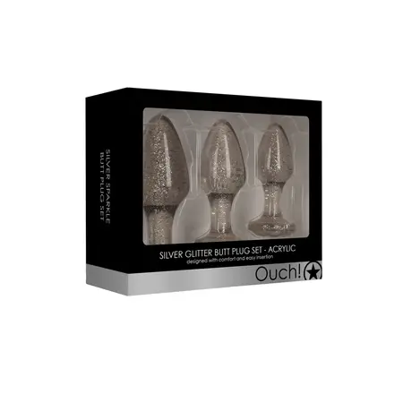 Shots Kristalno čisti akrilni set čepova 3 veličine Prozirni finiš