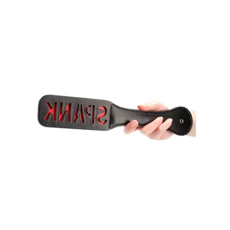 EasyToys Kožni paddle za udaranje SPANK natpis, čvrst i fleksibilan