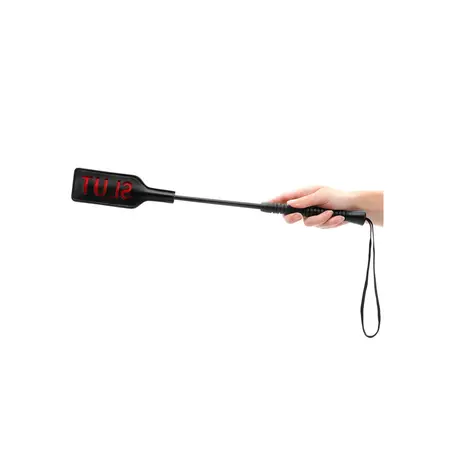 Ouch! Crop Kratki pravougaoni paddle sa otiskom, crni, 32cm