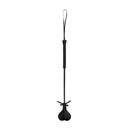LoversPremium Heart-Shaped Crop Black Lace Accent Long Handle