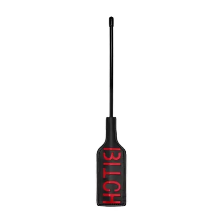 Ouch! Crop Short Handle Rectangular Model with Reversed Imprint Black