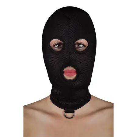 Ouch! Xtreme Mesh Balaclava with D-Ring, Universal Size, Black