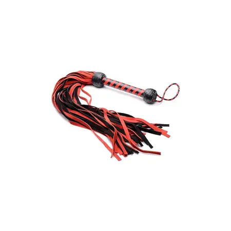 XR Brands Antilop Flogger Crveno-Crni Pleteni Držač 53 cm