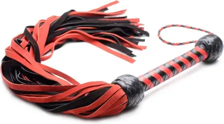 XR Brands Antilop Flogger Crveno-Crni Pleteni Držač 53 cm
