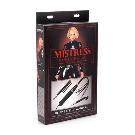 XR Brands Electrosex Wand Set with 3 Silicone Attachments, Black