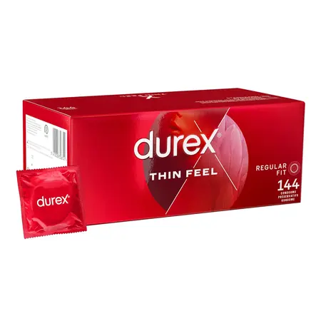 Durex Thin Feel Ultra Tanki kondomi 144 komada, Ekstra osetljivi, 52mm