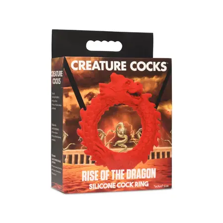 Blush Novelties Rise of the Dragon Silikonski Prsten Crveni – Fleksibilan Dizajn