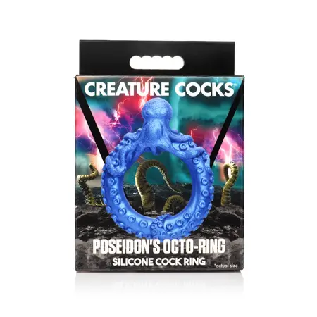 Master Series Poseidon's Octo-Ring Silikonski Potporni Prsten Plavi