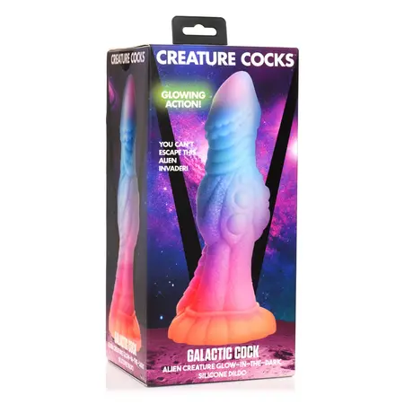 XR Brands Galactic Alien Silikonska Intimna Mašina koja Svetli u Mraku 22cm
