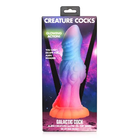 XR Brands Galactic Alien Silikonska Intimna Mašina koja Svetli u Mraku 22cm