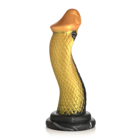 XR Brands Golden Snake Silikonska Intimna Igračka Zlatno-Crna Velika
