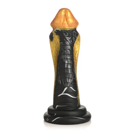 XR Brands Golden Snake Silikonska Intimna Igračka Zlatno-Crna Velika
