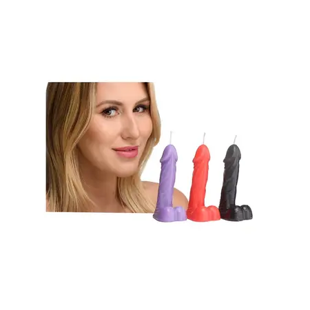 XR Brands Drip Candles Set - Colorful Paraffin Wax, Low-Temperature