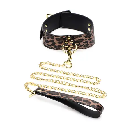 XR Brands Leopard Print 7-Delna Bondage Kolekcija Set od Veštačke Kože