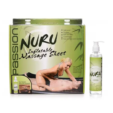 Nuru naduvavajući list za masažu i gel set - Vodootporni set za masažu tela