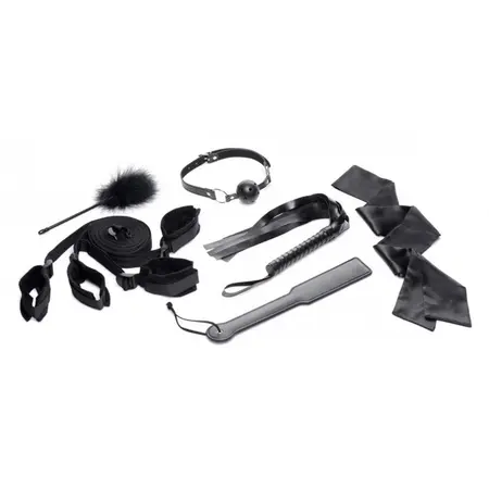 XR Brands Master Series Adjustable Under Bed Restraint Set Black