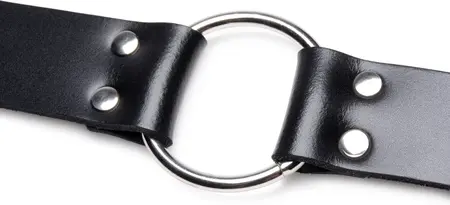 XR Brands kožni pojas za stolicu sa podesivim prstenom, crni