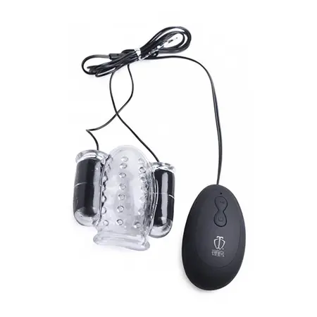 XR Brands Master Series Dual Vibrating Silicone Intimate Head Massager