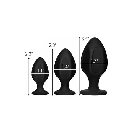 XR Brands Triple Juicers silikonski analni trener set - gradualne veličine