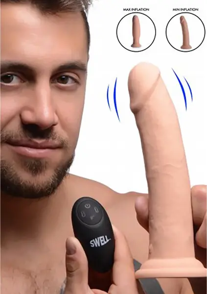 XR Brands Swell Inflatable Vibrating Silicone Model 18 cm Black