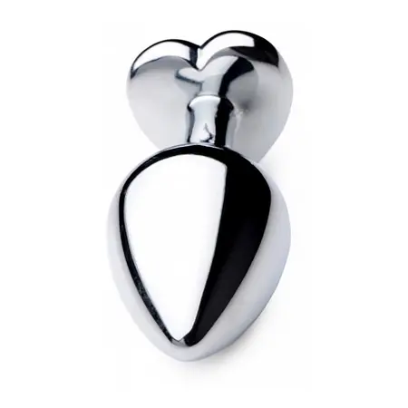 Black Heart Srednji Analni Čep Aluminijumska Legura Dizajn sa Tegom