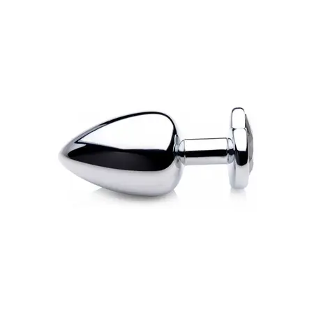 Black Heart Large Metal Plug - Weighted Aluminum, Black Finish
