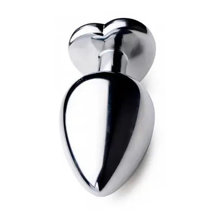 Black Heart Large Metal Plug - Weighted Aluminum, Black Finish