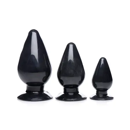 XR Brands Triple Cones Intimni Čepovi Set 3 Veličine Prozirni TPE
