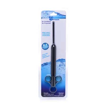 XR Brands Cleanstream Ribbed Silicone Lube Applicator with Loops