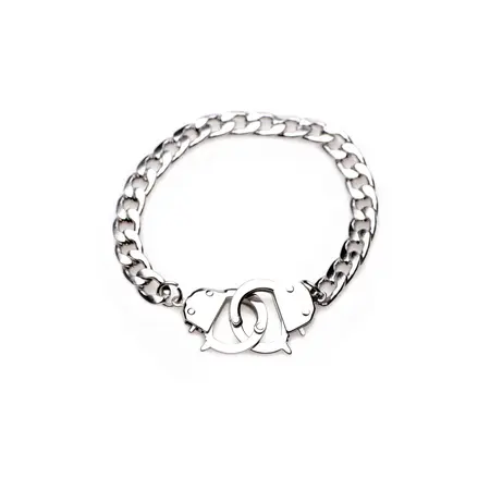 Master Series Cuff Him Handcuff Bracelet Stainless Steel Chain