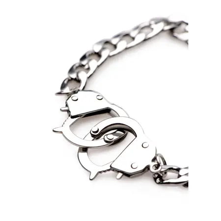 Master Series Cuff Him Handcuff Bracelet Stainless Steel Chain