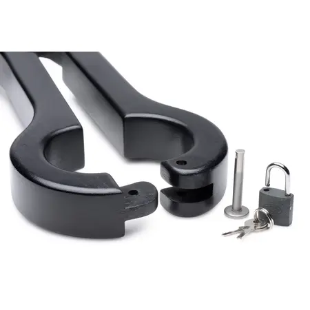 Master Series Wrist-to-Base Humbler Restraint Black Wood 20.25in