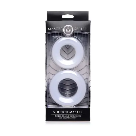 XR Brands Stretch Master Silikonski set duplih prstenova - 2 veličine, Crni
