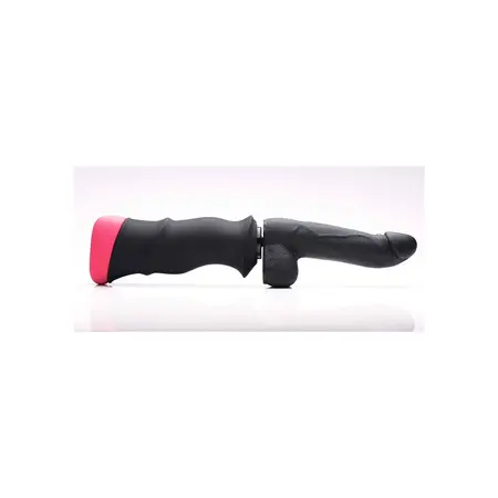 XR Brands Mega Pounder Handheld Thrusting Machine Black Silicone Set