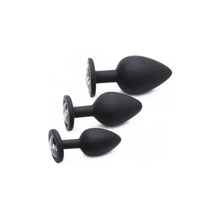 XR Brands Dirty Words Silikonski set čepova - 3 veličine, Suženi oblik