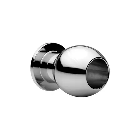 Abyss Medium Hollow Aluminum Anal Dilator - Metal, Easy Cleaning