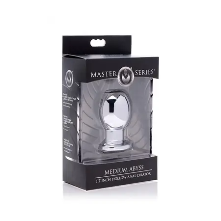 Abyss Medium Hollow Aluminum Anal Dilator - Metal, Easy Cleaning