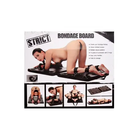 Master Series Bondage Board Prenosivi sistem za vezivanje Crni, sklopivi
