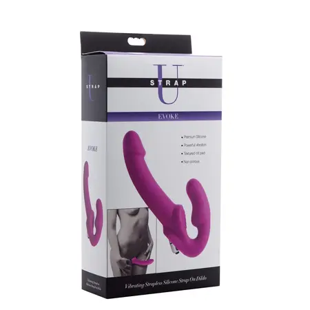 Evoke Strapless Vibrating Silicone Intimate Device Purple