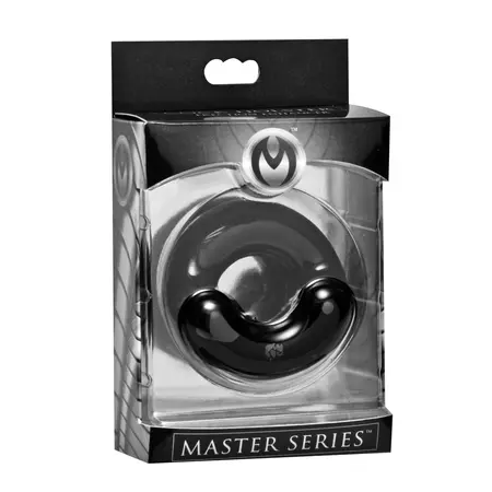XR Brands Master Series Potporni prsten sa dve komore Crni