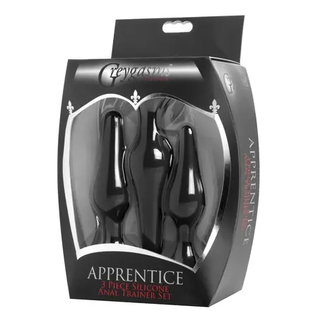 Blush Novelties Analni Trening Set 3-Delni Silikonski Komplet za Početnike Crni