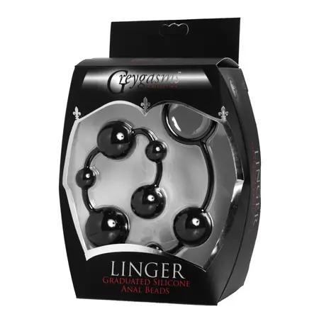 XR Brands Linger Graduirane Silikonske Fleksibilne Analne Perle 30 cm Crne