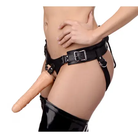 Strict Leather Corset-Back Adjustable Intimate Harness Black 43