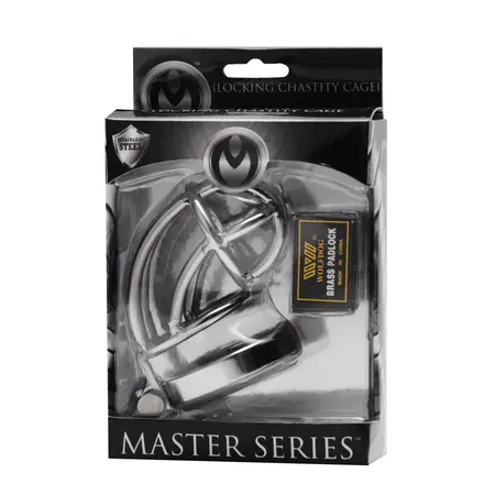 Captus Stainless Steel Compact Chastity System with Locking Ring