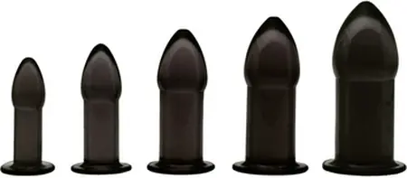 XR Brands Anal Trainer Set 5-Piece Flexible Black TPE System