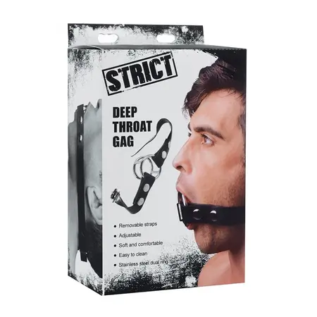 Master Series Deep Throat gag sa podesivim sistemom prstenova od nerđajućeg čelika