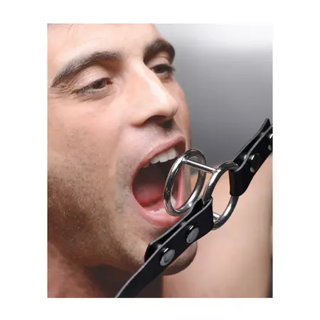 Master Series Deep Throat gag sa podesivim sistemom prstenova od nerđajućeg čelika